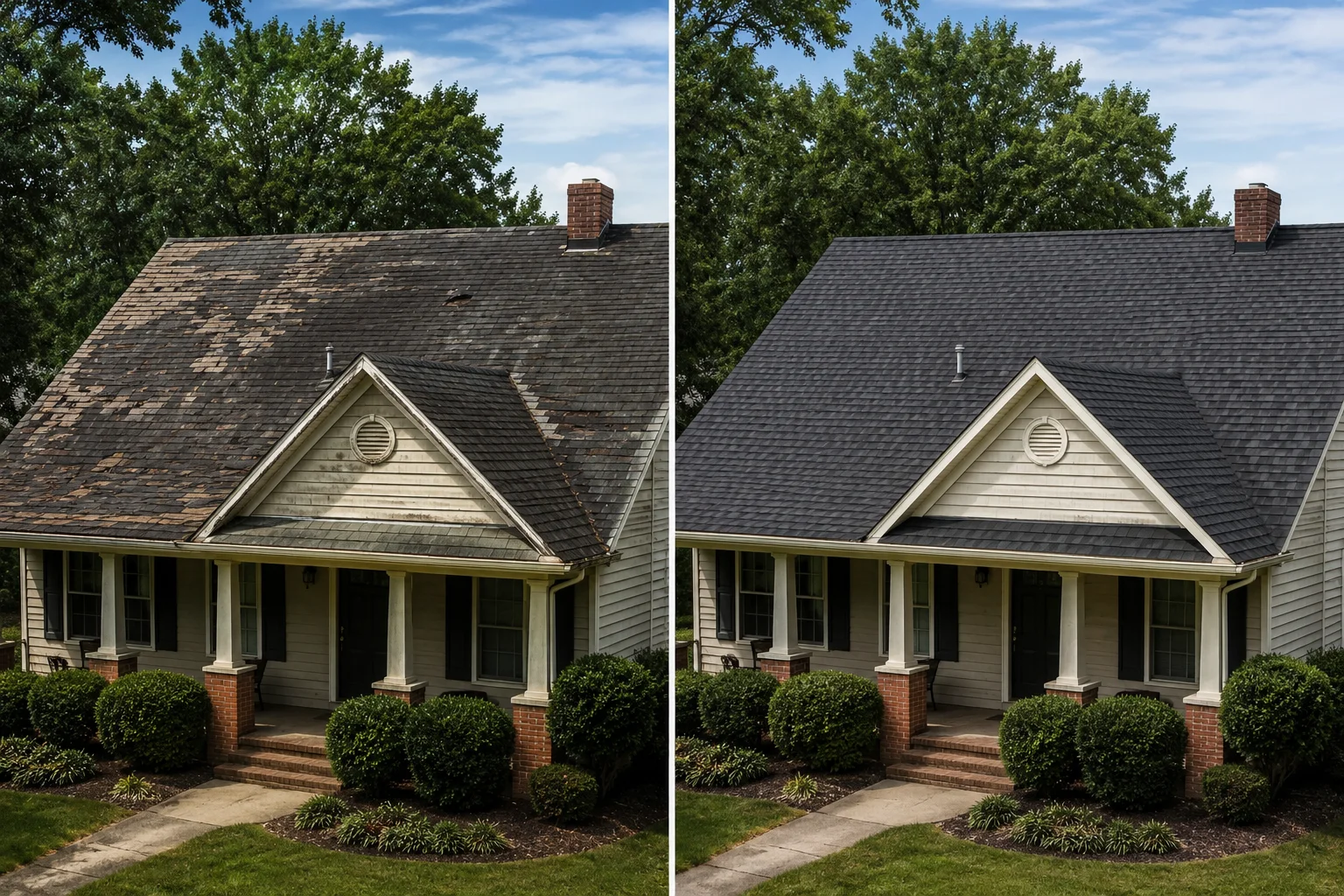 Residential roofing project